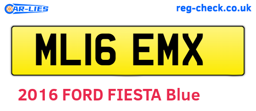 ML16EMX are the vehicle registration plates.