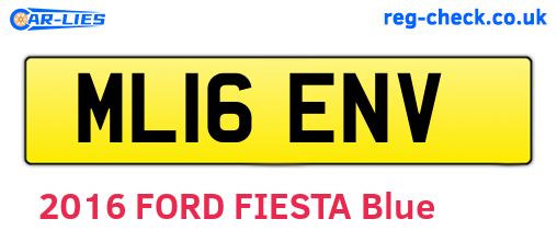 ML16ENV are the vehicle registration plates.