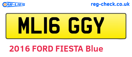 ML16GGY are the vehicle registration plates.
