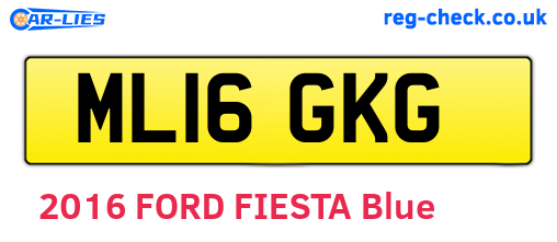 ML16GKG are the vehicle registration plates.