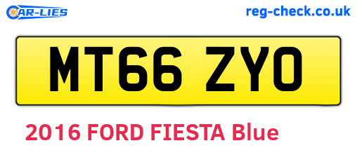 MT66ZYO are the vehicle registration plates.