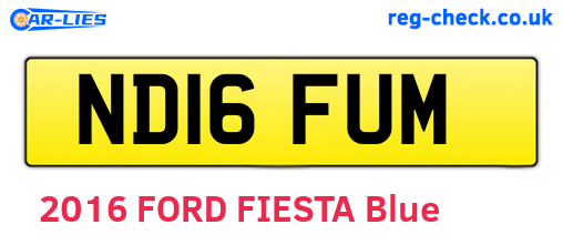 ND16FUM are the vehicle registration plates.
