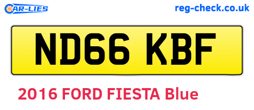 ND66KBF are the vehicle registration plates.
