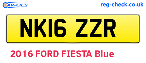 NK16ZZR are the vehicle registration plates.