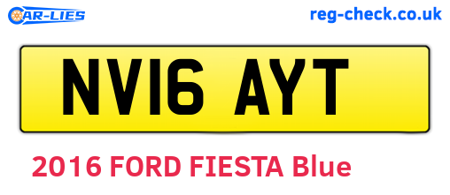 NV16AYT are the vehicle registration plates.