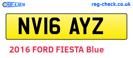 NV16AYZ are the vehicle registration plates.