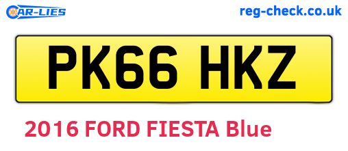 PK66HKZ are the vehicle registration plates.