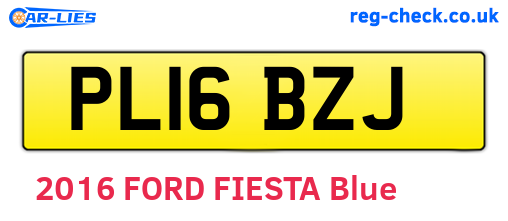 PL16BZJ are the vehicle registration plates.