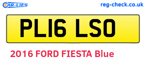 PL16LSO are the vehicle registration plates.