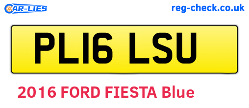 PL16LSU are the vehicle registration plates.