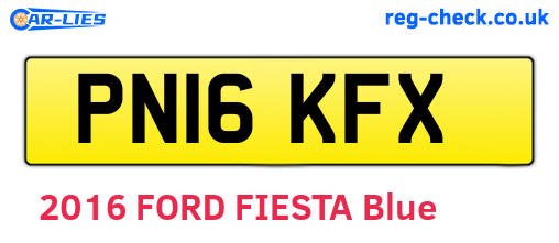 PN16KFX are the vehicle registration plates.