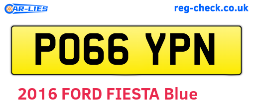 PO66YPN are the vehicle registration plates.