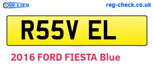 R55VEL are the vehicle registration plates.