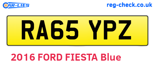 RA65YPZ are the vehicle registration plates.