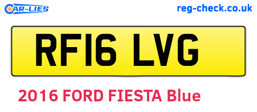 RF16LVG are the vehicle registration plates.