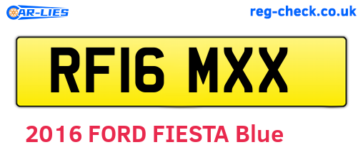 RF16MXX are the vehicle registration plates.