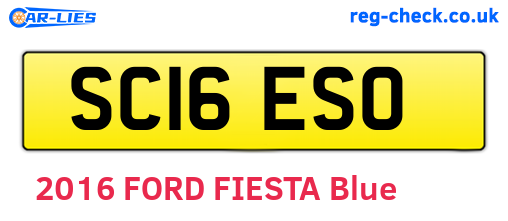 SC16ESO are the vehicle registration plates.