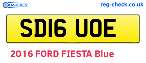 SD16UOE are the vehicle registration plates.