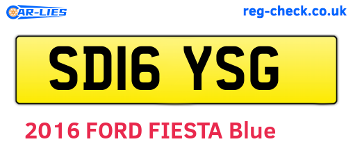 SD16YSG are the vehicle registration plates.