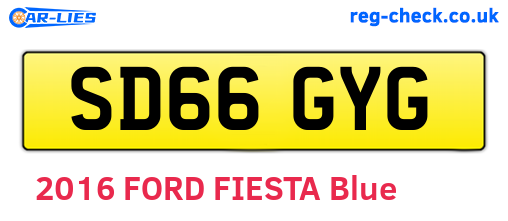 SD66GYG are the vehicle registration plates.