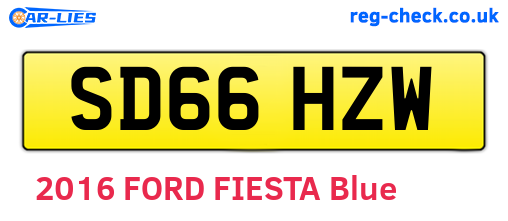 SD66HZW are the vehicle registration plates.