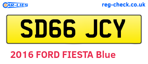 SD66JCY are the vehicle registration plates.