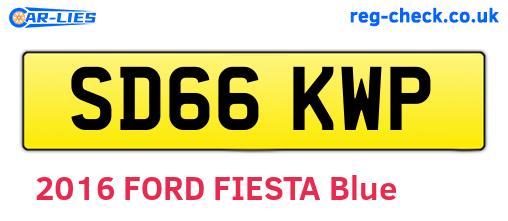 SD66KWP are the vehicle registration plates.