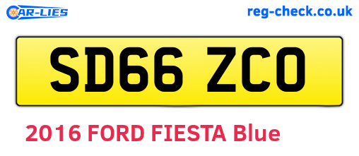 SD66ZCO are the vehicle registration plates.