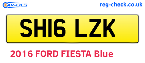 SH16LZK are the vehicle registration plates.