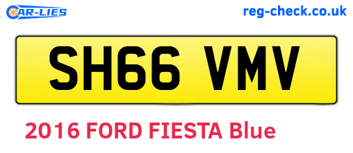 SH66VMV are the vehicle registration plates.