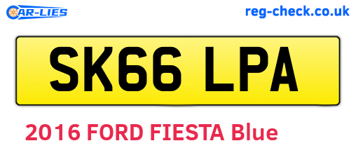 SK66LPA are the vehicle registration plates.