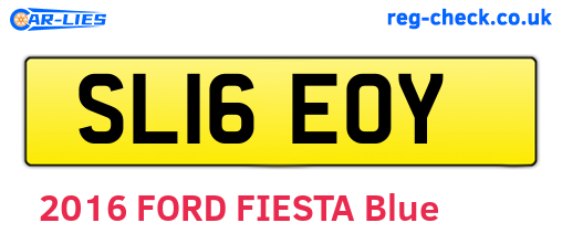 SL16EOY are the vehicle registration plates.