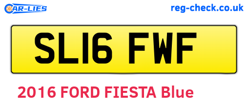 SL16FWF are the vehicle registration plates.