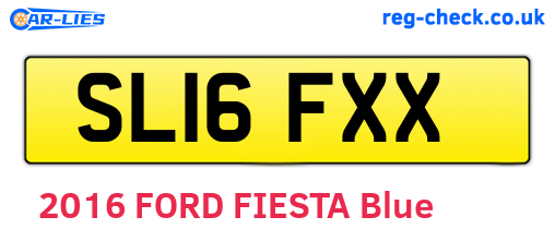 SL16FXX are the vehicle registration plates.