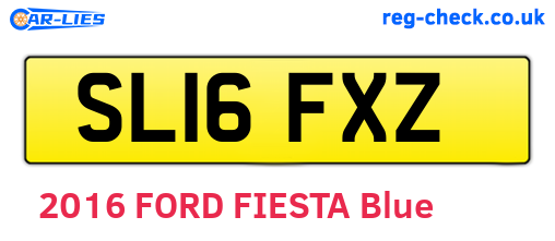 SL16FXZ are the vehicle registration plates.