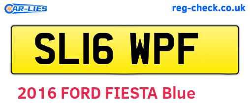SL16WPF are the vehicle registration plates.