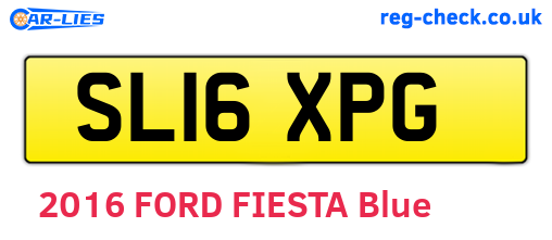 SL16XPG are the vehicle registration plates.