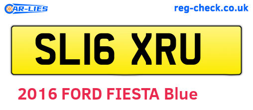 SL16XRU are the vehicle registration plates.