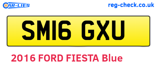 SM16GXU are the vehicle registration plates.