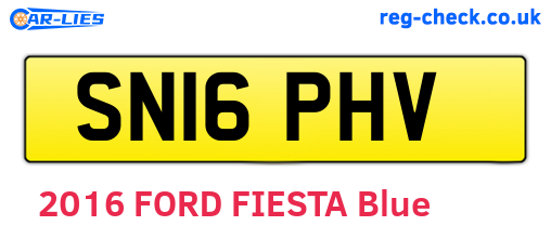 SN16PHV are the vehicle registration plates.