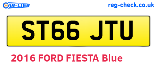 ST66JTU are the vehicle registration plates.