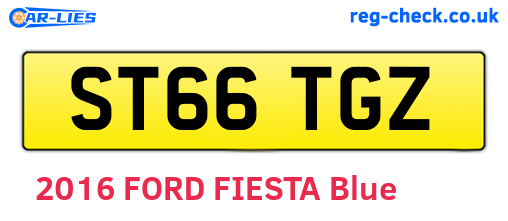 ST66TGZ are the vehicle registration plates.