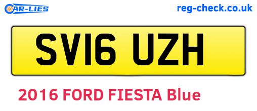 SV16UZH are the vehicle registration plates.