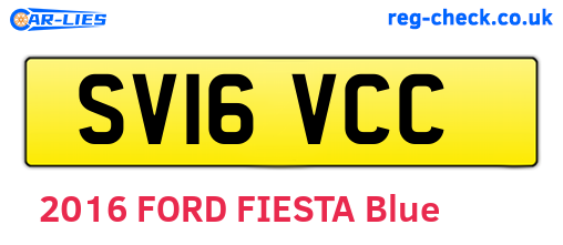 SV16VCC are the vehicle registration plates.