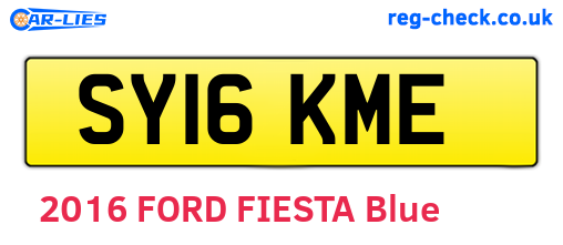 SY16KME are the vehicle registration plates.