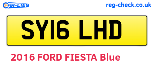 SY16LHD are the vehicle registration plates.
