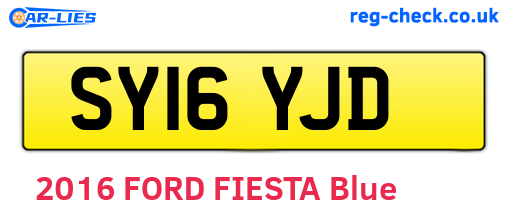 SY16YJD are the vehicle registration plates.
