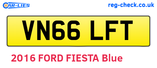 VN66LFT are the vehicle registration plates.