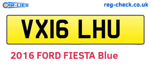 VX16LHU are the vehicle registration plates.