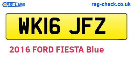 WK16JFZ are the vehicle registration plates.